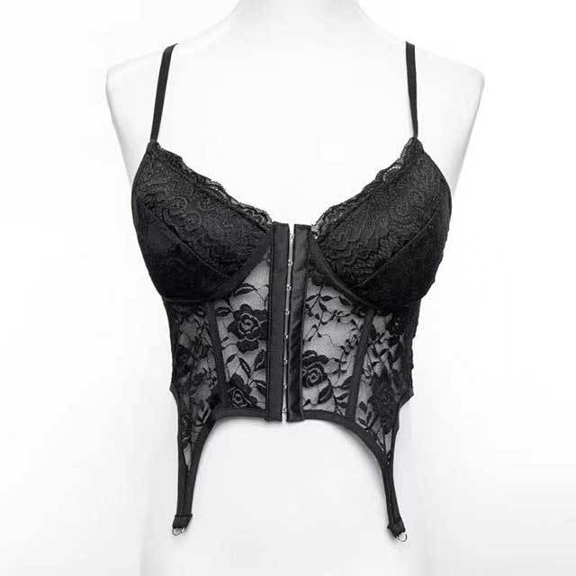 Lace Cross Strap Corset Top Slim Pant Set