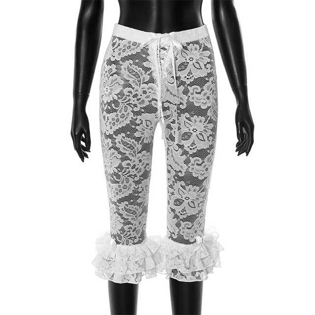 Lace Cross Strap Corset Top Slim Pant Set