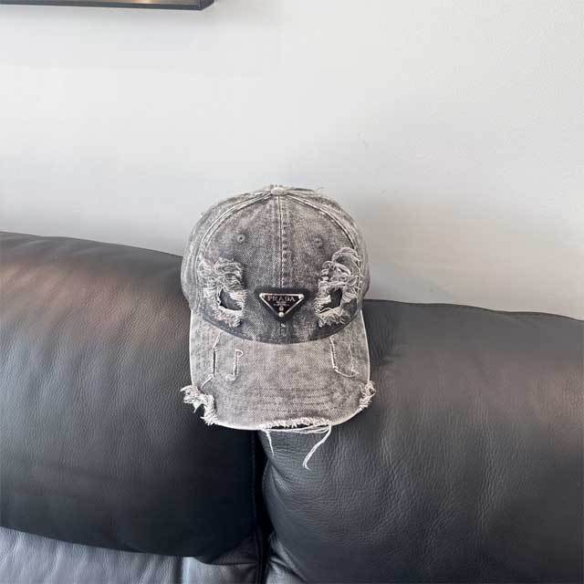 Fashion Logo Washed Denim Baseball Caps