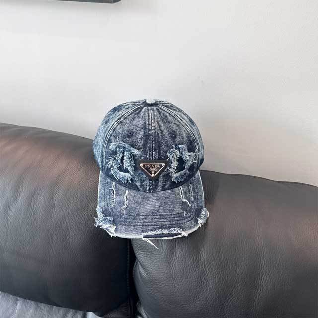 Fashion Logo Washed Denim Baseball Caps