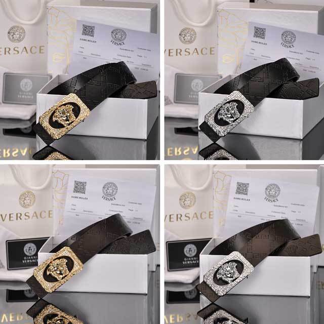 Fashion Metal Logo Leather Casual Belt