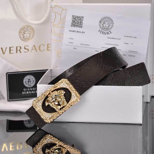 Fashion Metal Logo Leather Casual Belt