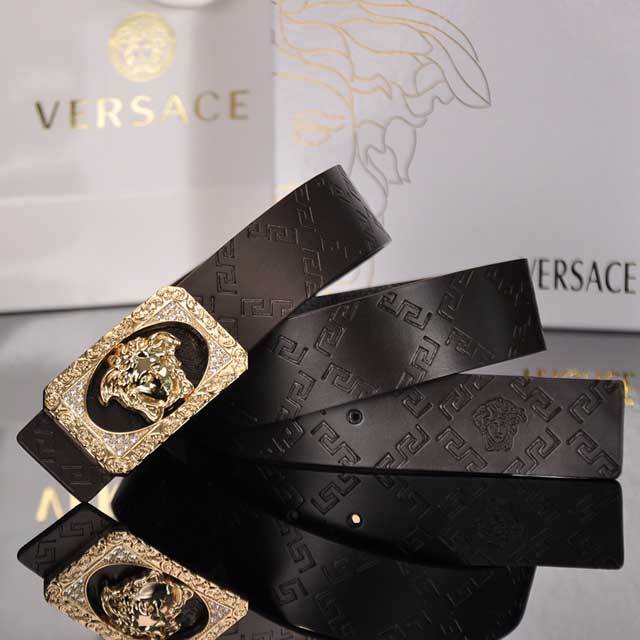 Fashion Metal Logo Leather Casual Belt