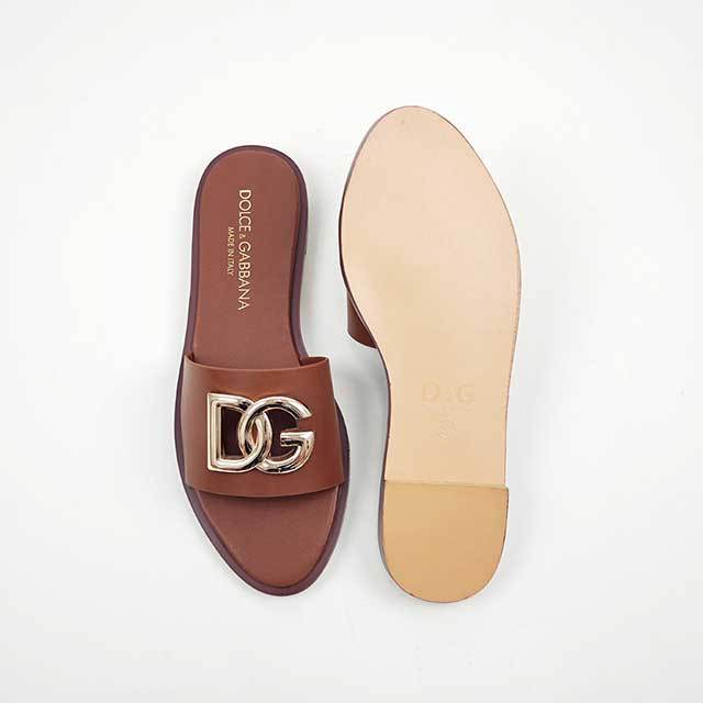 Letters Decorate Open Toe Flat Slippers