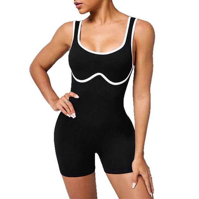 Activewear Colorblock Yoga Romper