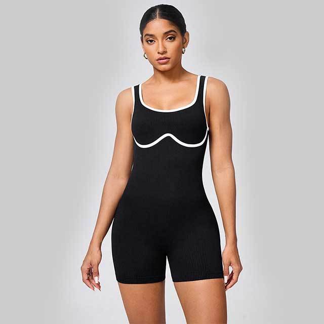 Activewear Colorblock Yoga Romper