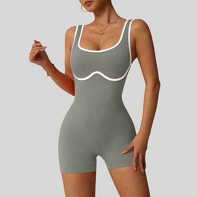 Activewear Colorblock Yoga Romper