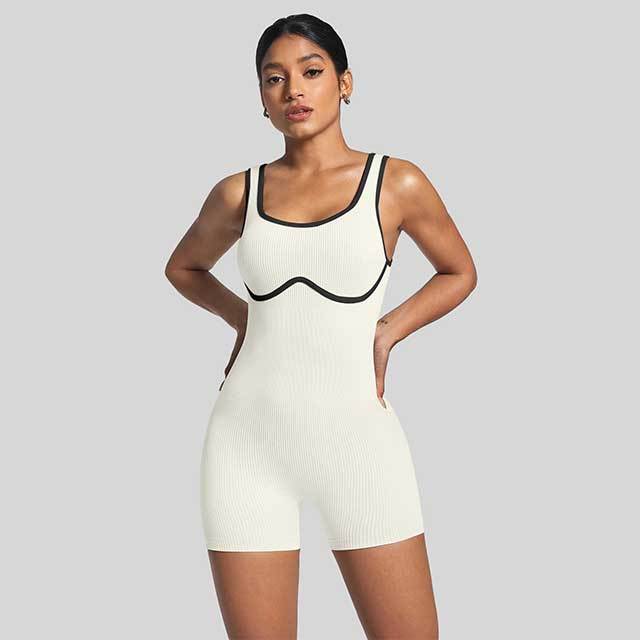 Activewear Colorblock Yoga Romper