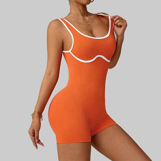 Activewear Colorblock Yoga Romper