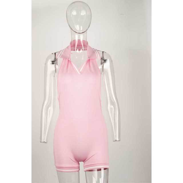 Halter Neck Sleeveless Backless Tight Romper
