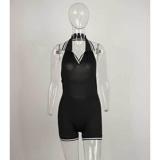 Halter Neck Sleeveless Backless Tight Romper