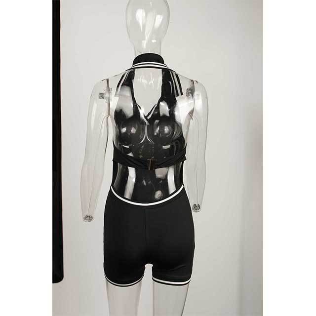 Halter Neck Sleeveless Backless Tight Romper