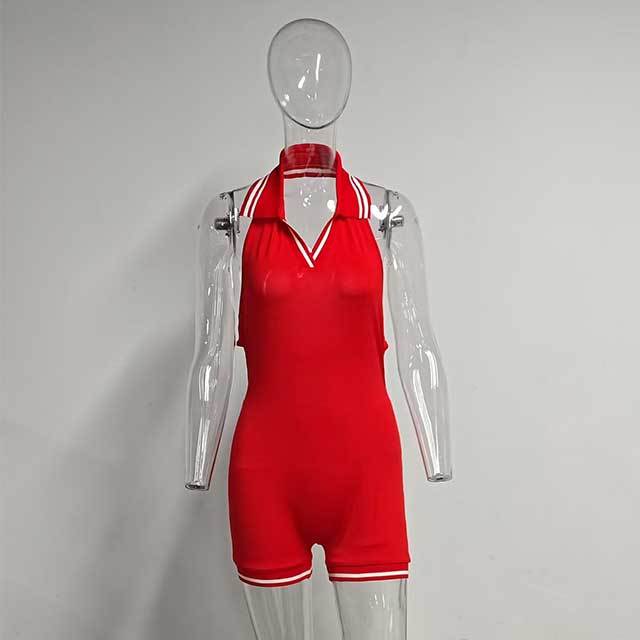 Halter Neck Sleeveless Backless Tight Romper