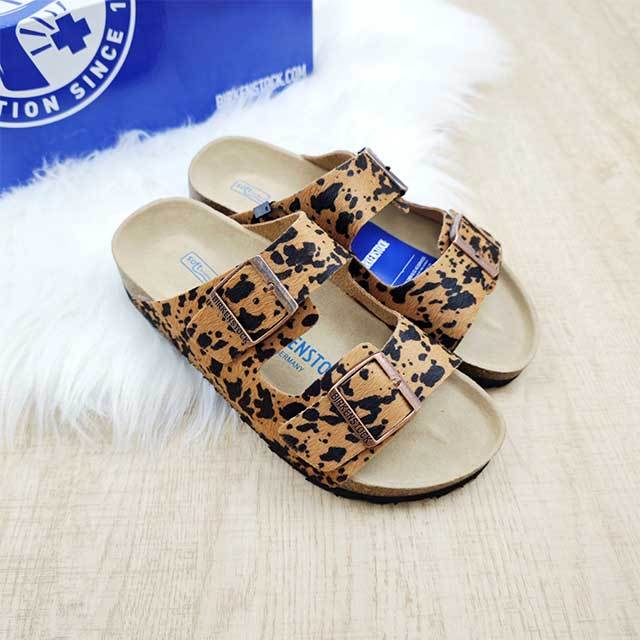 Leopard Fashion Adjustable Open Toe Flat Slippers