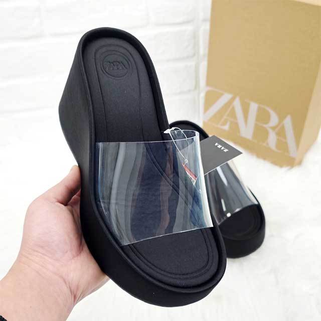 High Platform Shoes Transparent Wedge Slipper
