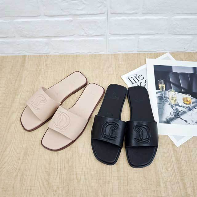Luxury Design Open Toe Flat Slides