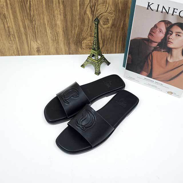Luxury Design Open Toe Flat Slides