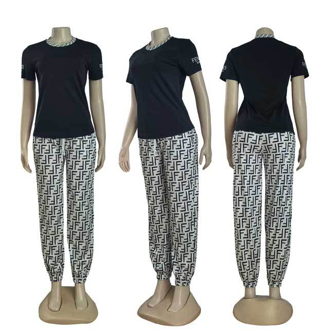 Printed Short Sleeve Casual Tracksuit Set
