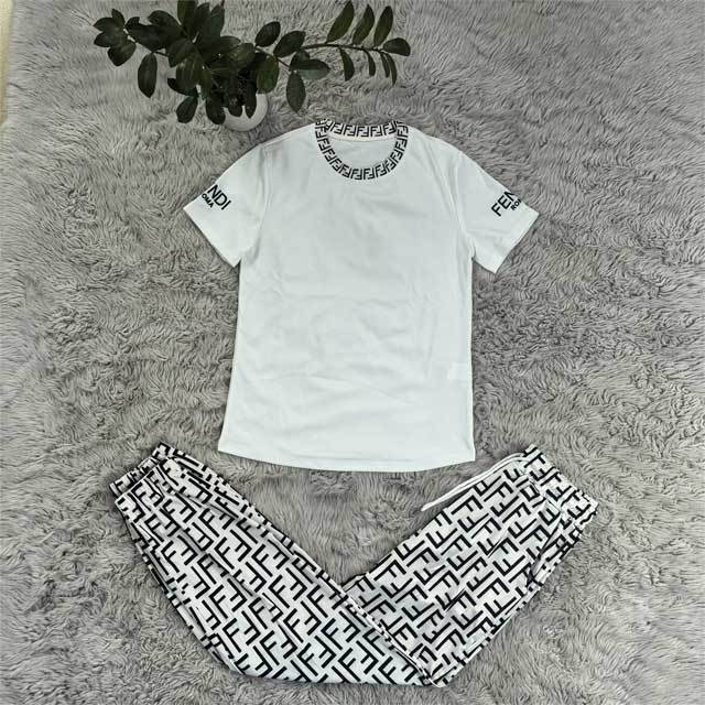 Printed Short Sleeve Casual Tracksuit Set