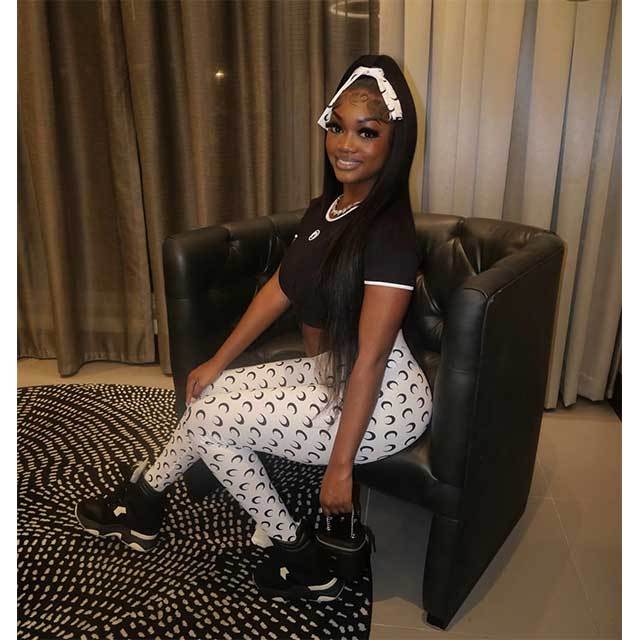 Moon Pattern Printed Slim Fit Pant Set