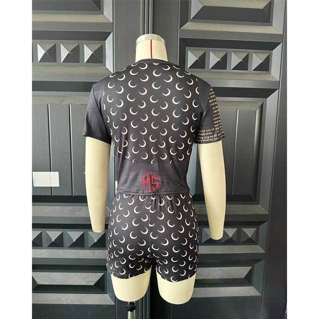Printed Fashion Slim Fit Short Set