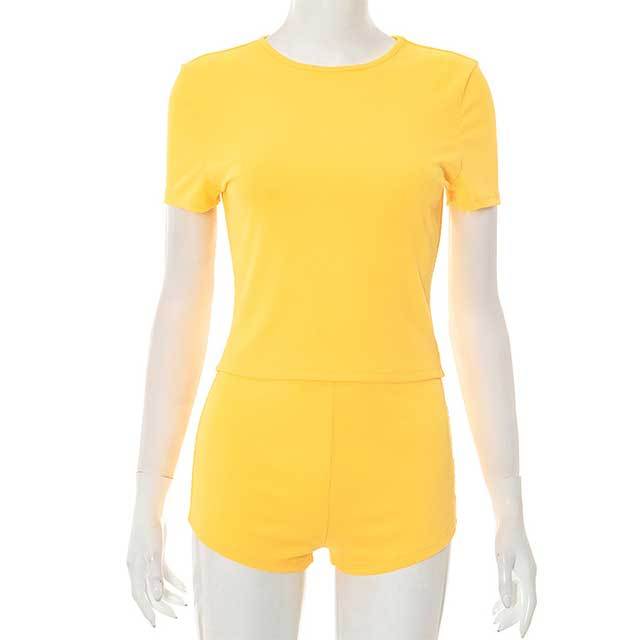 Basic Style Two Pieces Short Set