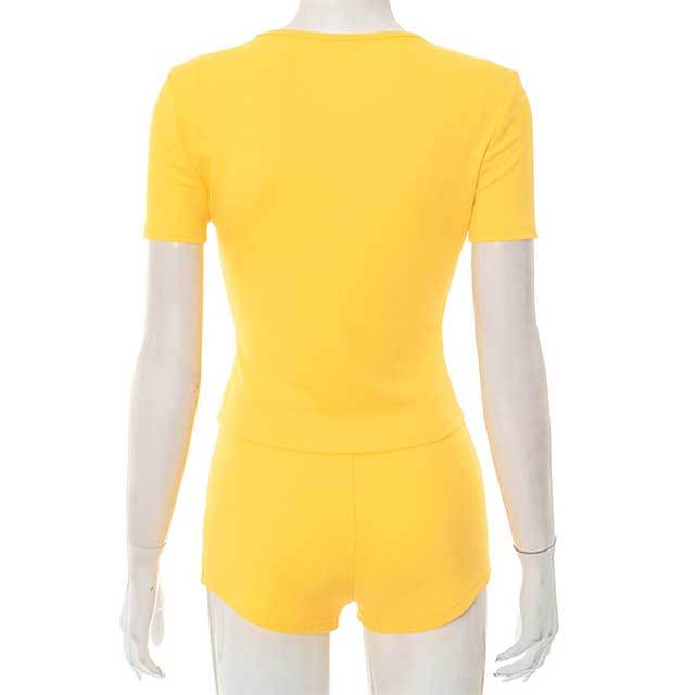 Basic Style Two Pieces Short Set
