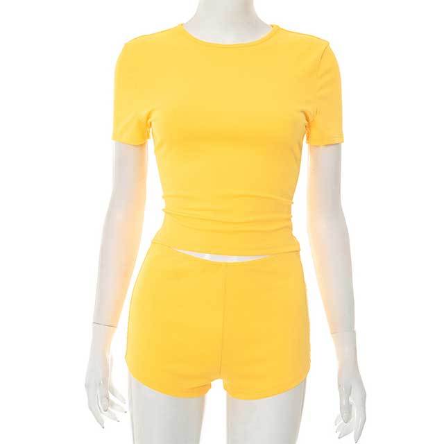 Basic Style Two Pieces Short Set