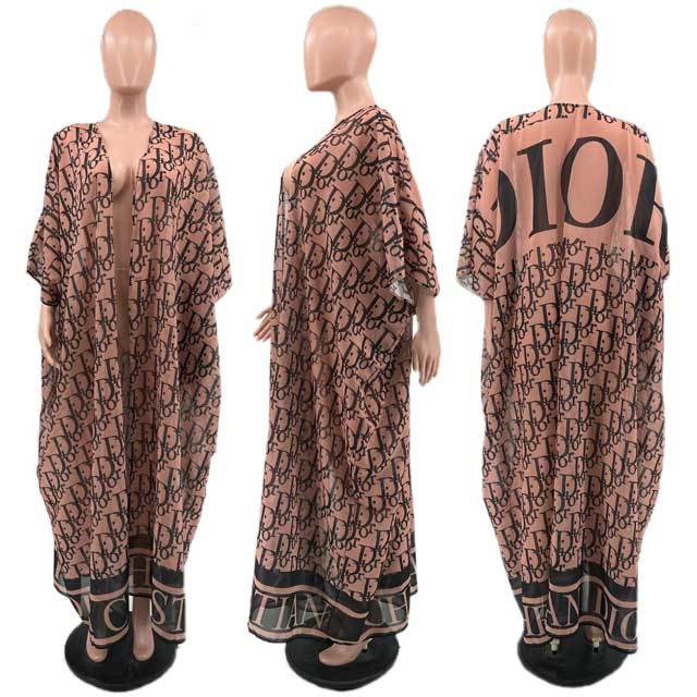 Printed Chiffon Cover-up Dress