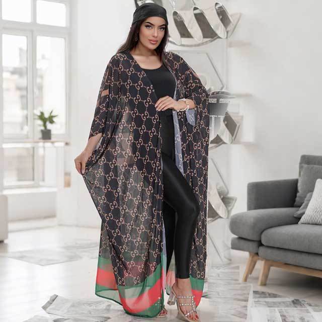 Printed Chiffon Cover-up Dress