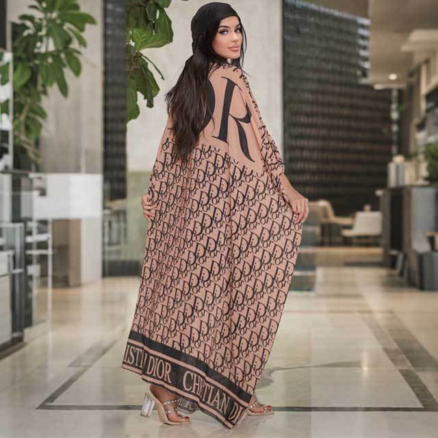Printed Chiffon Cover-up Dress