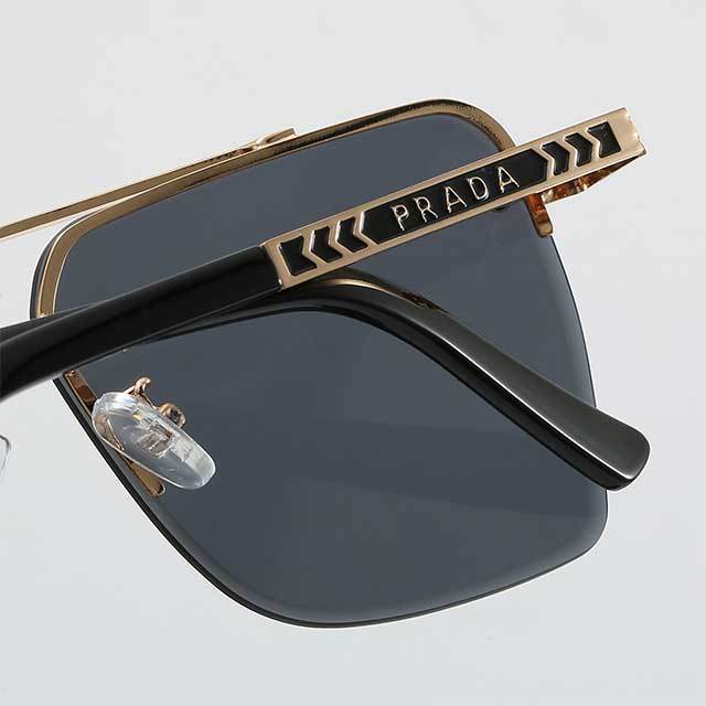 Metal Half Frame Unisex Sunglasses