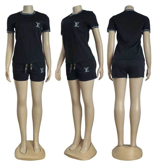 Fashion Embossing Women Short Set