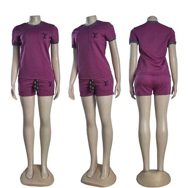 Fashion Embossing Women Short Set