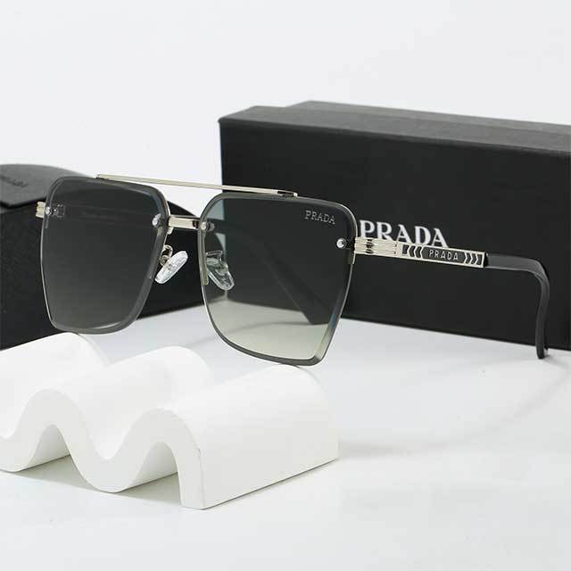 Metal Half Frame Unisex Sunglasses