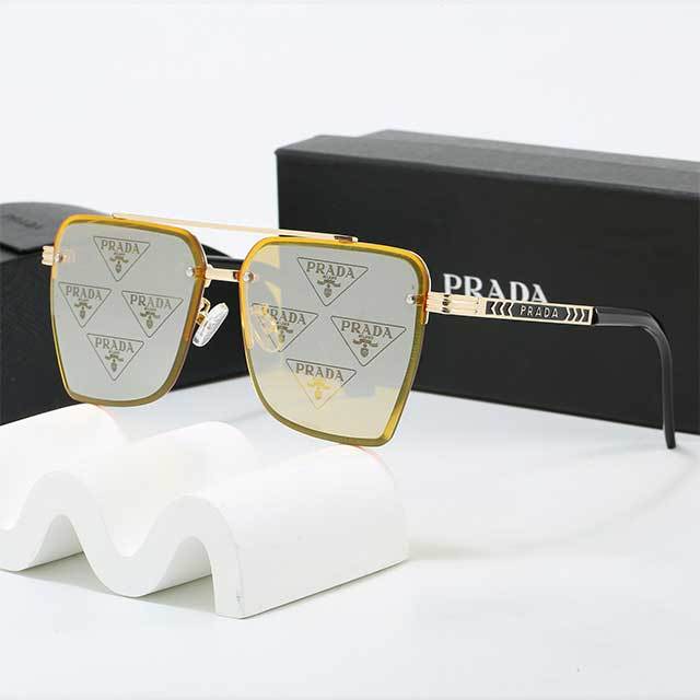 Metal Half Frame Unisex Sunglasses
