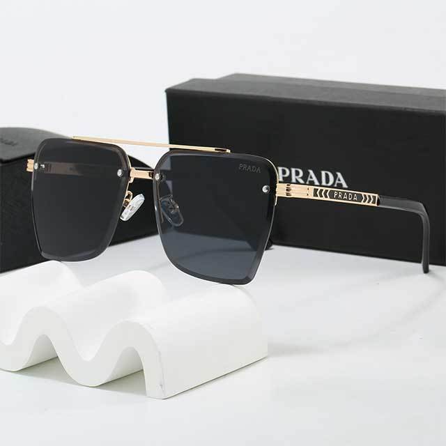 Metal Half Frame Unisex Sunglasses