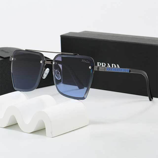 Metal Half Frame Unisex Sunglasses