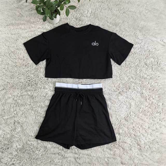 Fashion Embroidery Casual Short Tracksuit Set