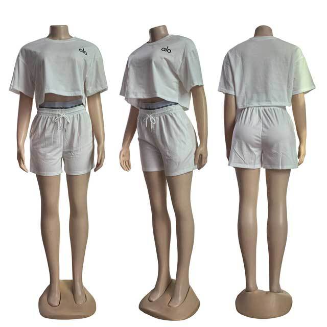 Fashion Embroidery Casual Short Tracksuit Set