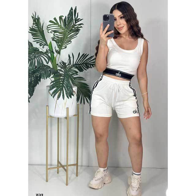 Embroidery Casual Short Tracksuit Set