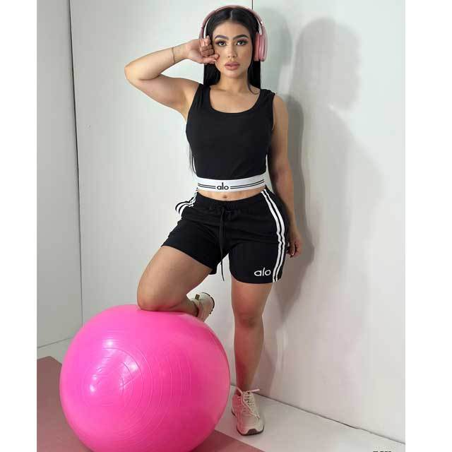Embroidery Casual Short Tracksuit Set