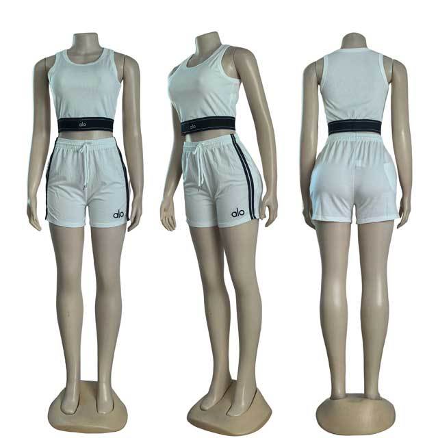 Embroidery Casual Short Tracksuit Set