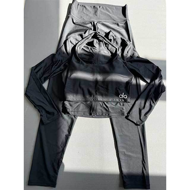 Solid Color Letters Printed Activewear 3 Pieces Pant Set