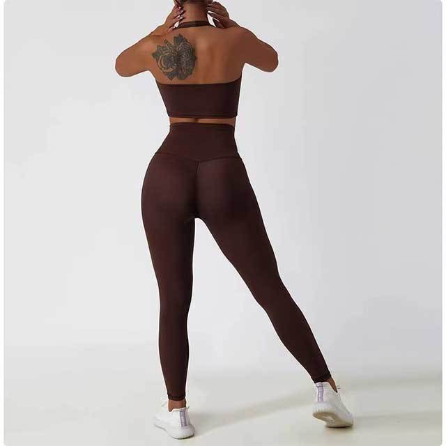 Solid Color Letters Printed Activewear 3 Pieces Pant Set