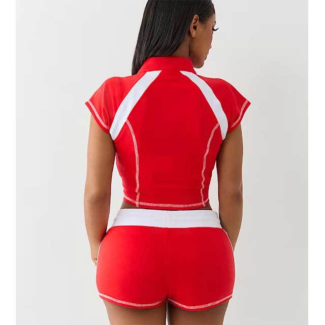 Colorblock Slim Fit Two Pieces Short Set