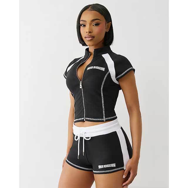 Colorblock Slim Fit Two Pieces Short Set