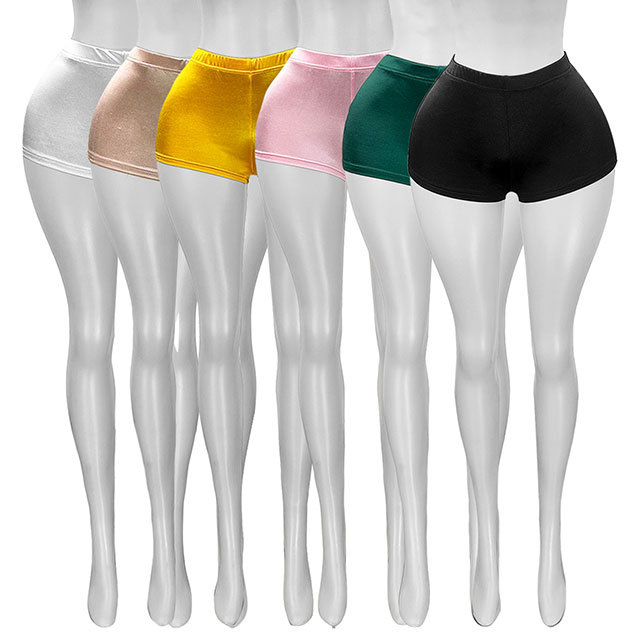 Stretch Satin Shiny Shorts