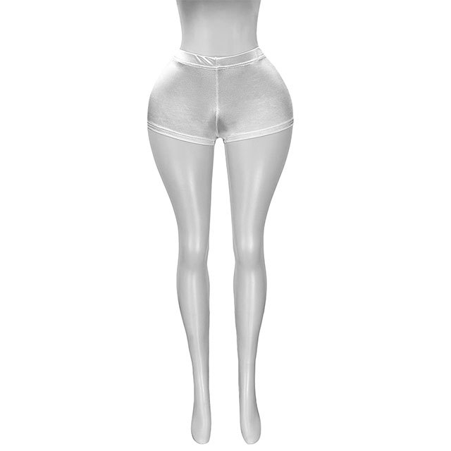 Stretch Satin Shiny Shorts
