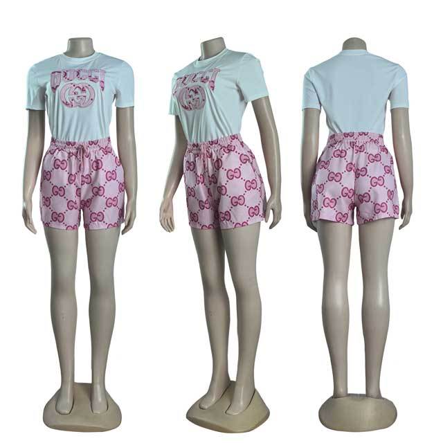 Embroidery Fashion Women Casual Short Set